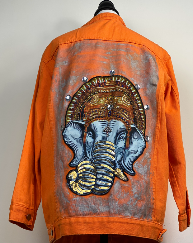 Multicolor Elefant Jean Jacket